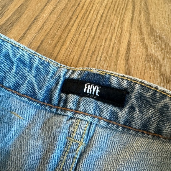 Frye Front-Slit Seamed Denim Maxi Skirt - Picture 6 of 8